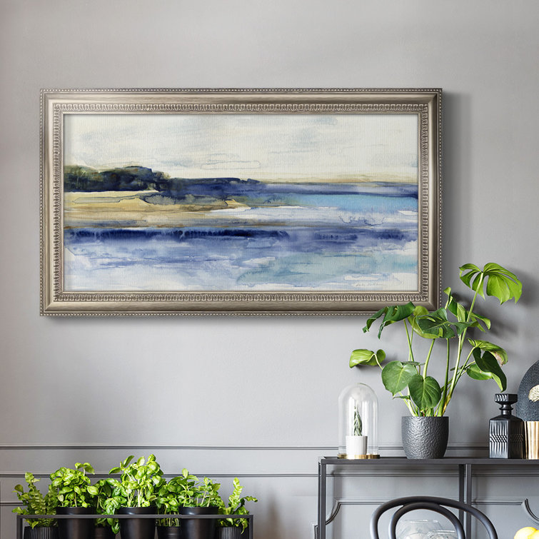 Dovecove Burton Indigo Bay Framed On Canvas Print Wayfair